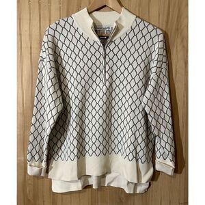 Cherie Collette Women’s Size Large 1/4 Zip Sweater Tight Knit